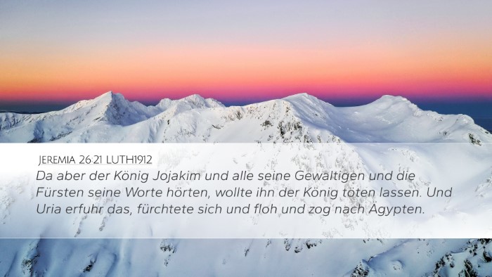 Jeremia 26:21 LUTH1912 Bible Verse Image