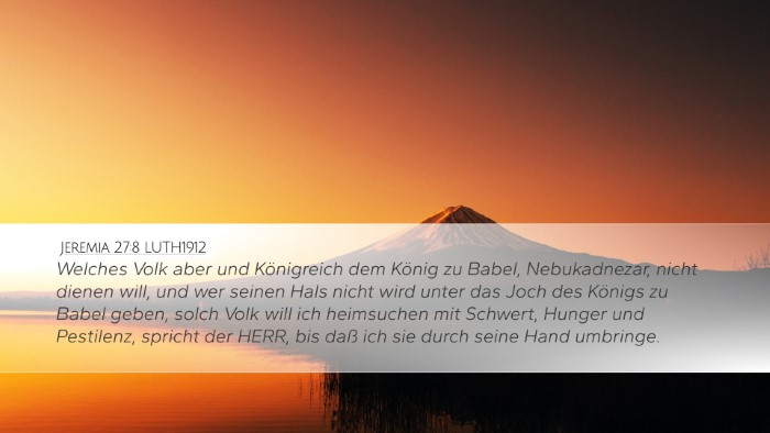 Jeremia 27:8 LUTH1912 Bible Verse Image