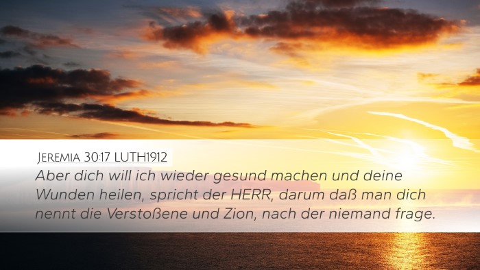 Jeremia 30:17 LUTH1912 Bible Verse Image