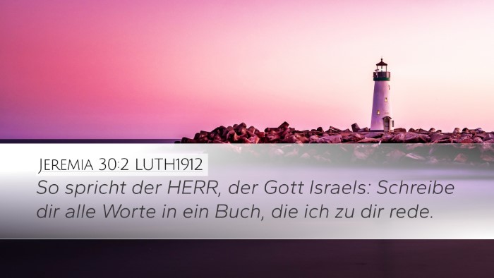 Jeremia 30:2 LUTH1912 Bible Verse Image