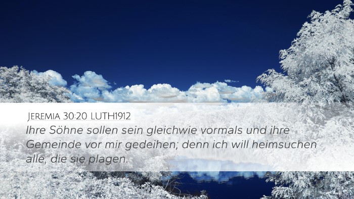 Jeremia 30:20 LUTH1912 Bible Verse Image