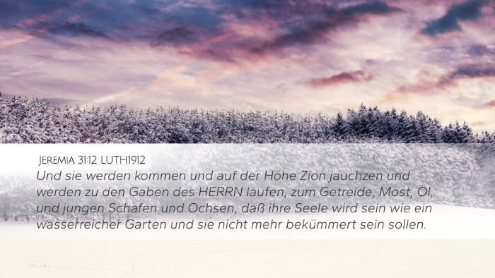 Jeremia 31:12 LUTH1912 Bible Verse Image