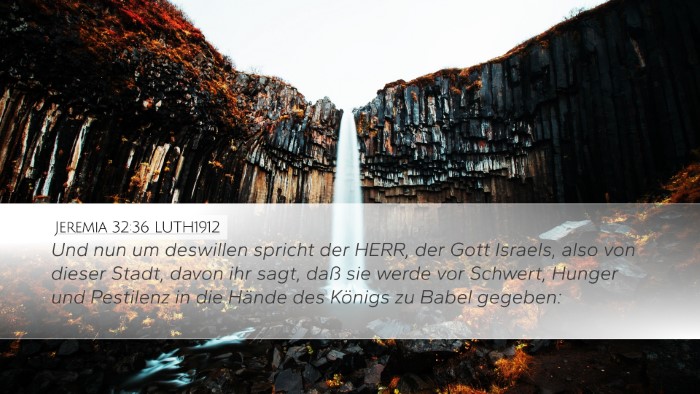 Jeremia 32:36 LUTH1912 Bible Verse Image