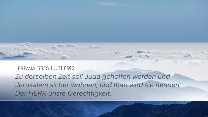 Jeremia 33:16 LUTH1912 Bible Verse Image