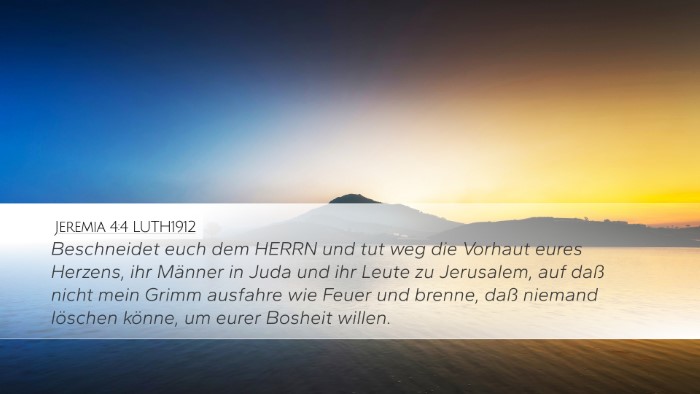 Jeremia 4:4 LUTH1912 Bible Verse Image