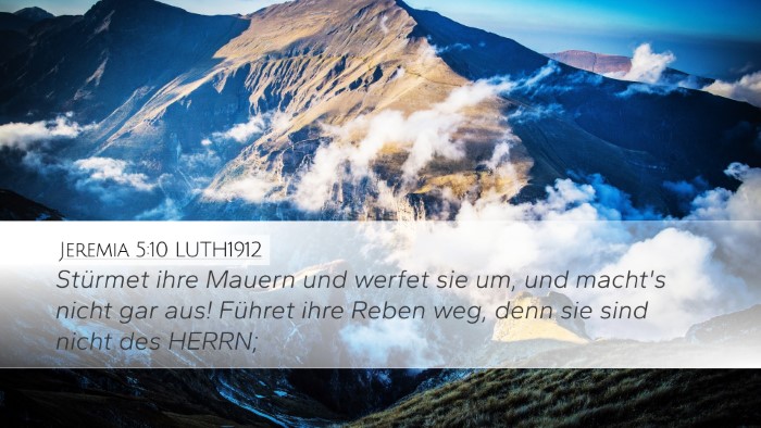 Jeremia 5:10 LUTH1912 Bible Verse Image