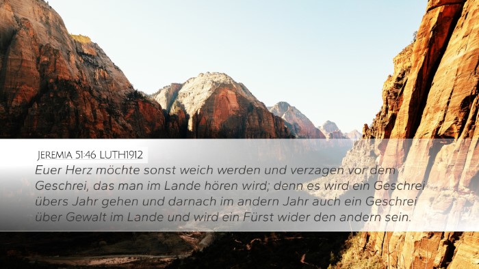 Jeremia 51:46 LUTH1912 Bible Verse Image