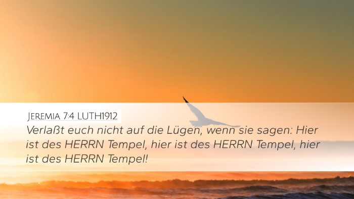 Jeremia 7:4 LUTH1912 Bible Verse Image