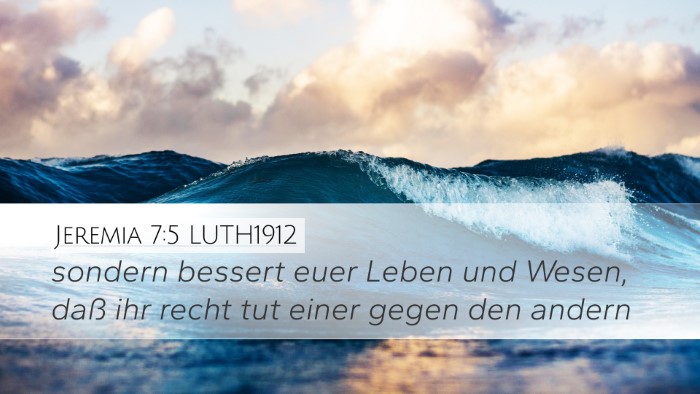 Jeremia 7:5 LUTH1912 Bible Verse Image