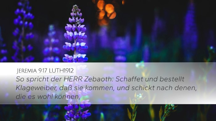 Jeremia 9:17 LUTH1912 Bible Verse Image