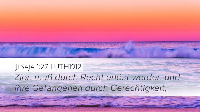 Jesaja 1:27 LUTH1912 Bible Verse Image