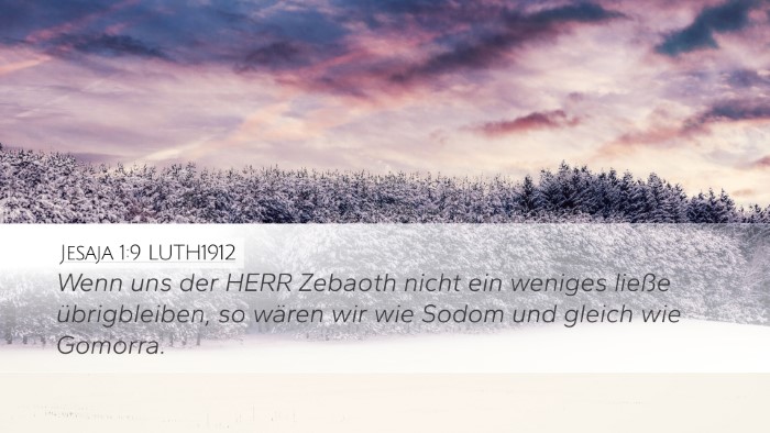 Jesaja 1:9 LUTH1912 Bible Verse Image