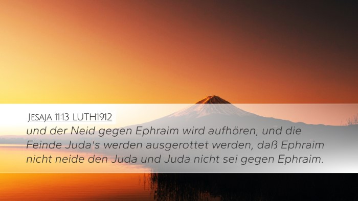 Jesaja 11:13 LUTH1912 Bible Verse Image