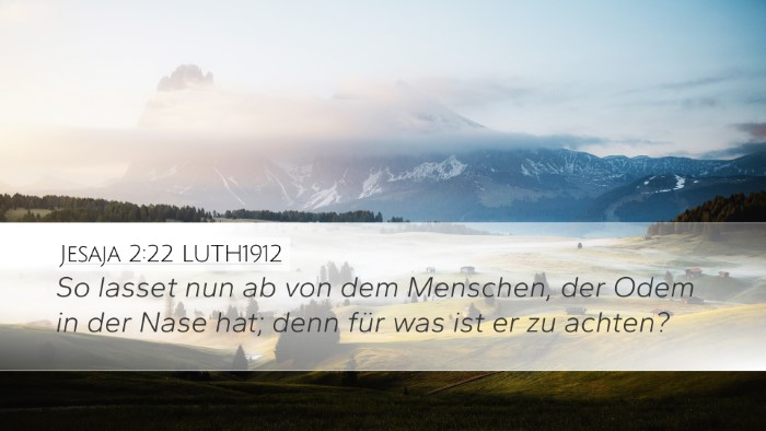 Jesaja 2:22 LUTH1912 Bible Verse Image