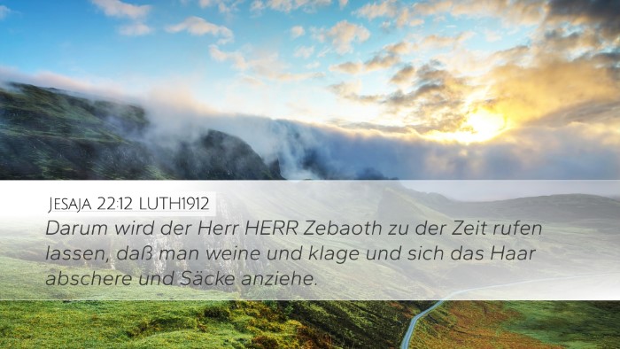 Jesaja 22:12 LUTH1912 Bible Verse Image