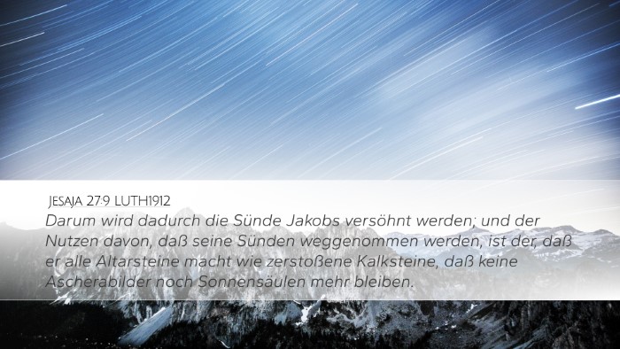 Jesaja 27:9 LUTH1912 Bible Verse Image