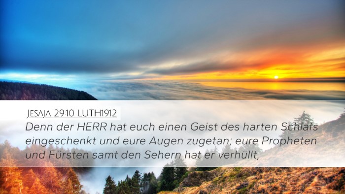 Jesaja 29:10 LUTH1912 Bible Verse Image