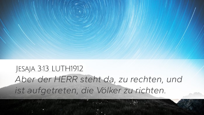 Jesaja 3:13 LUTH1912 Bible Verse Image