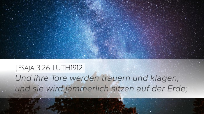 Jesaja 3:26 LUTH1912 Bible Verse Image