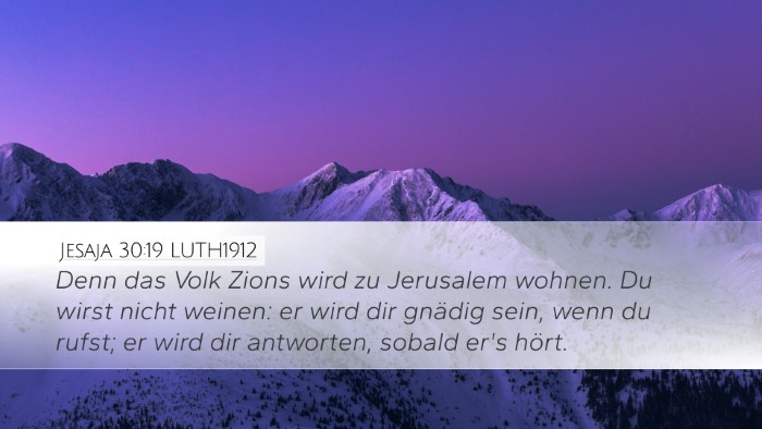 Jesaja 30:19 LUTH1912 Bible Verse Image