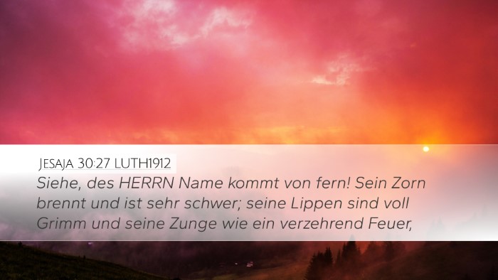 Jesaja 30:27 LUTH1912 Bible Verse Image