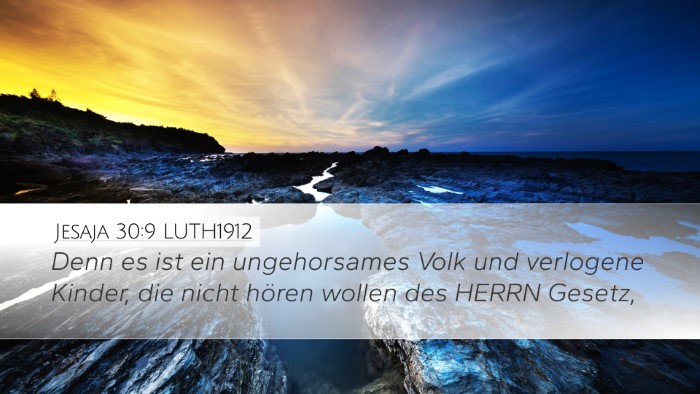 Jesaja 30:9 LUTH1912 Bible Verse Image