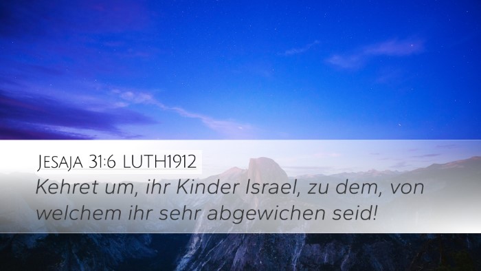 Jesaja 31:6 LUTH1912 Bible Verse Image