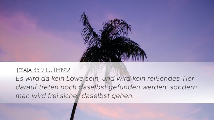 Jesaja 35:9 LUTH1912 Bible Verse Image