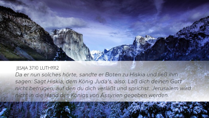 Jesaja 37:10 LUTH1912 Bible Verse Image