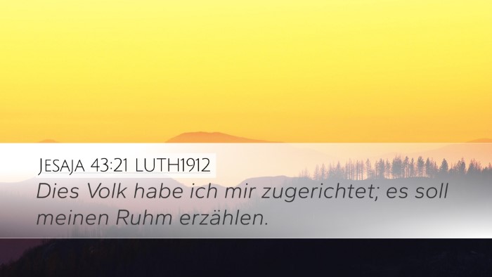 Jesaja 43:21 LUTH1912 Bible Verse Image