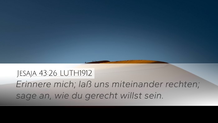 Jesaja 43:26 LUTH1912 Bible Verse Image