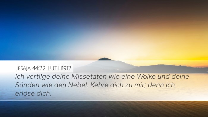Jesaja 44:22 LUTH1912 Bible Verse Image
