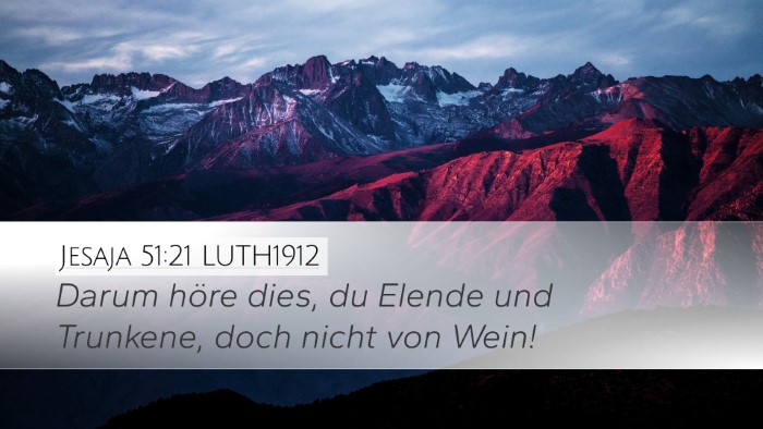 Jesaja 51:21 LUTH1912 Bible Verse Image