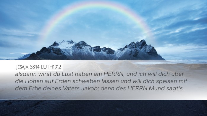 Jesaja 58:14 LUTH1912 Bible Verse Image