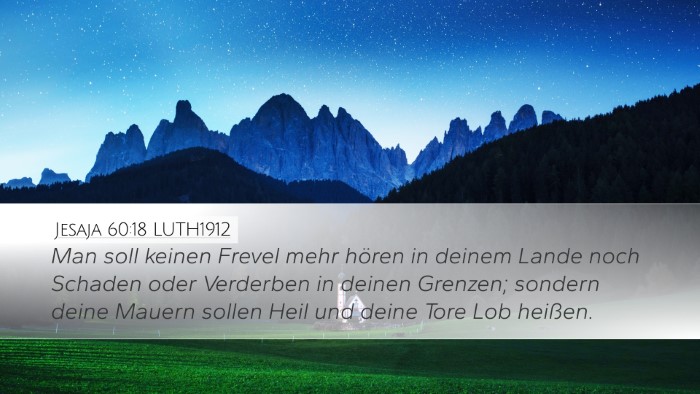 Jesaja 60:18 LUTH1912 Bible Verse Image