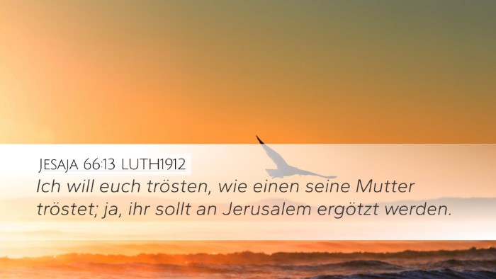 Jesaja 66:13 LUTH1912 Bible Verse Image