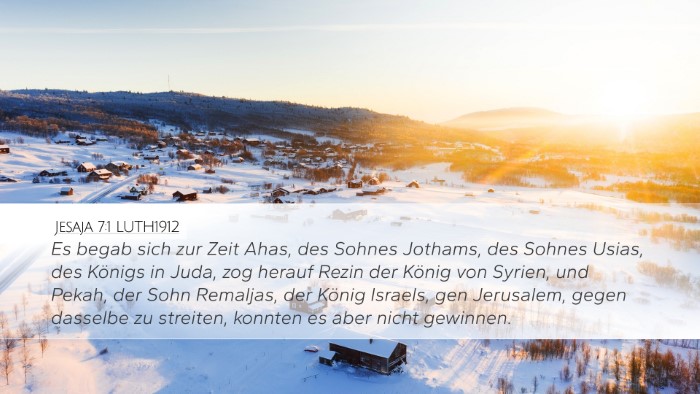 Jesaja 7:1 LUTH1912 Bible Verse Image