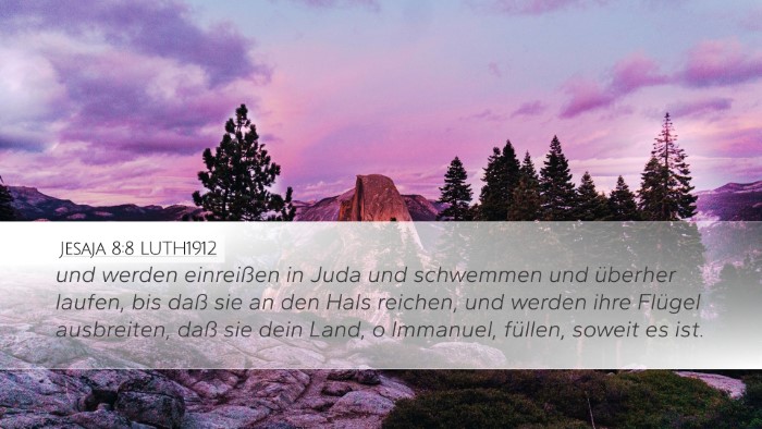 Jesaja 8:8 LUTH1912 Bible Verse Image
