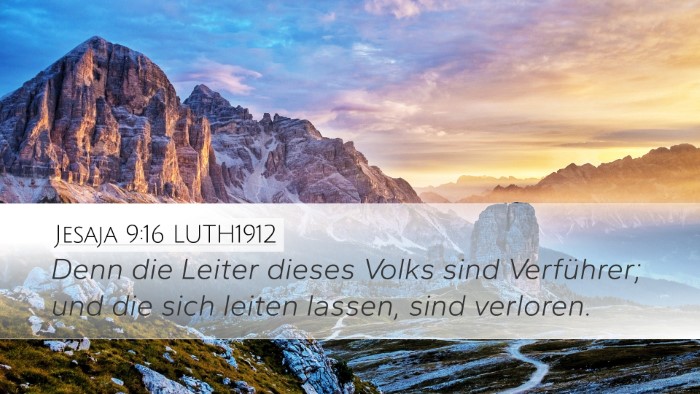 Jesaja 9:16 LUTH1912 Bible Verse Image