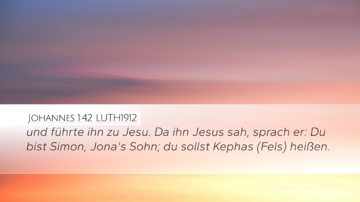 Johannes 1:42 LUTH1912 Bible Verse Image