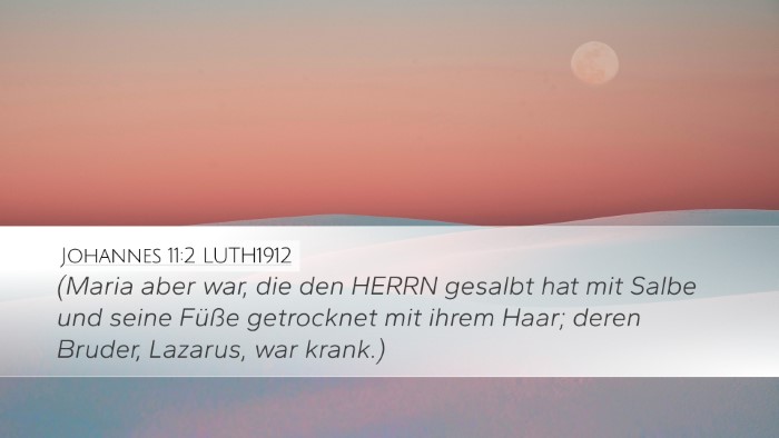 Johannes 11:2 LUTH1912 Bible Verse Image