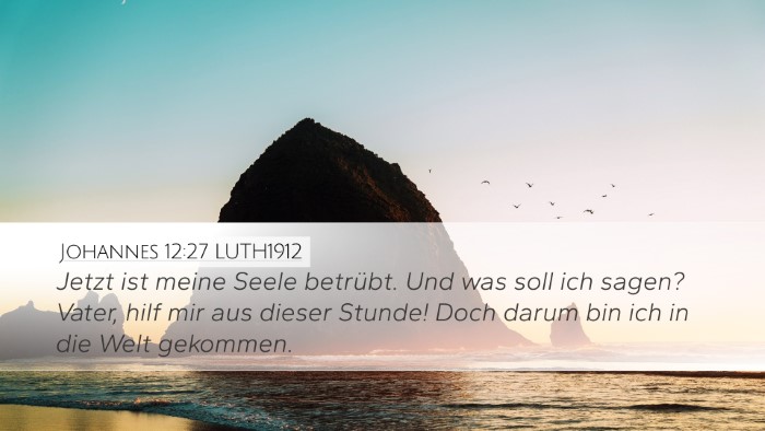 Johannes 12:27 LUTH1912 Bible Verse Image