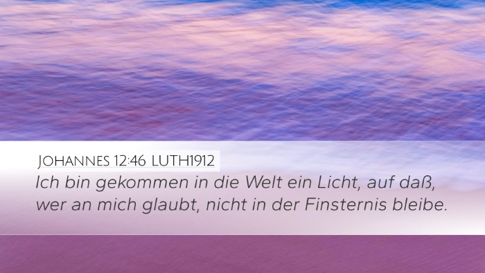 Johannes 12:46 LUTH1912 Bible Verse Image