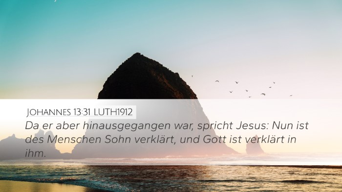 Johannes 13:31 LUTH1912 Bible Verse Image