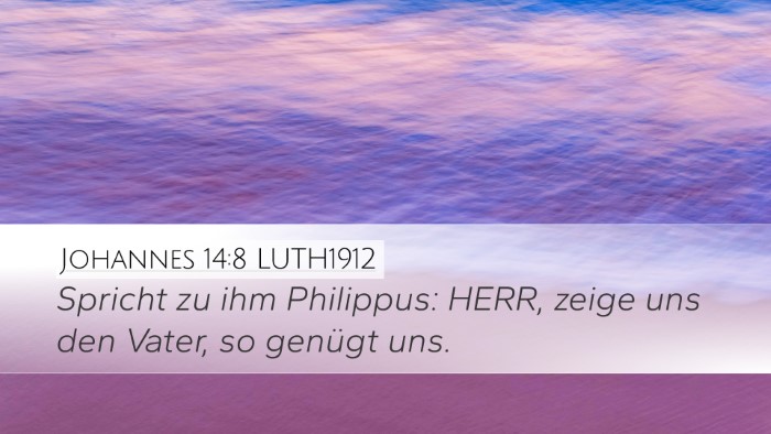 Johannes 14:8 LUTH1912 Bible Verse Image