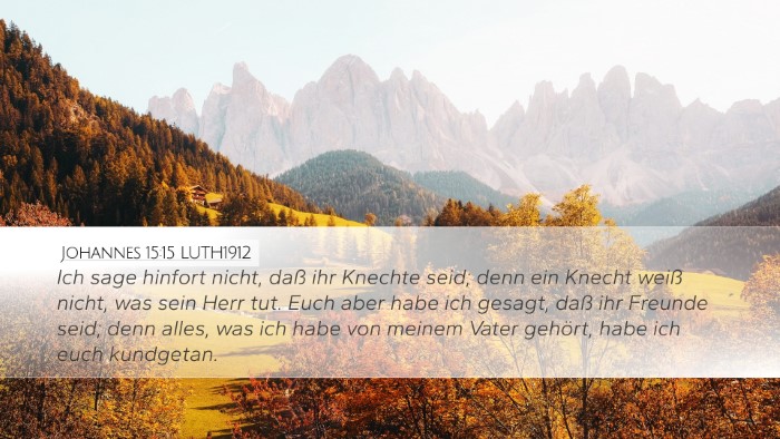 Johannes 15:15 LUTH1912 Bible Verse Image