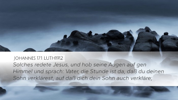 Johannes 17:1 LUTH1912 Bible Verse Image