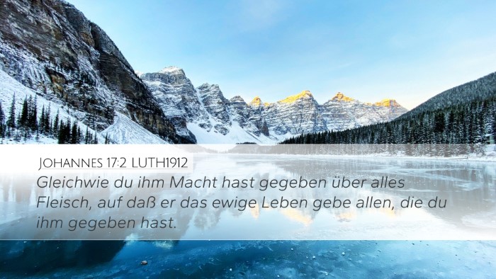 Johannes 17:2 LUTH1912 Bible Verse Image