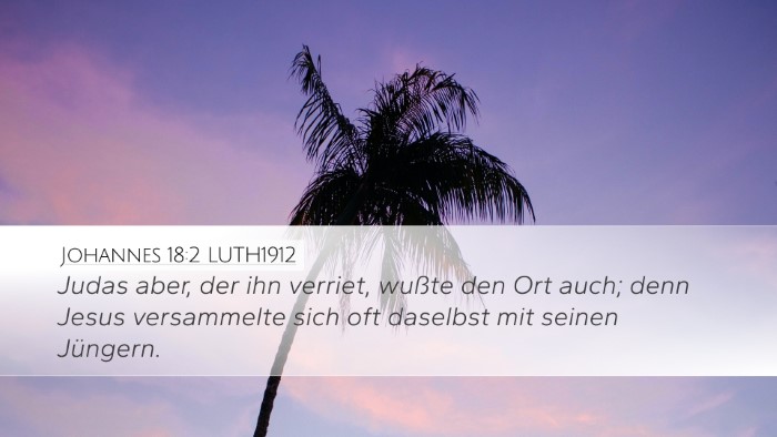 Johannes 18:2 LUTH1912 Bible Verse Image