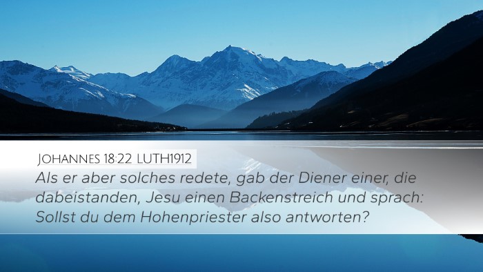 Johannes 18:22 LUTH1912 Bible Verse Image